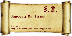 Bagossy Marianna névjegykártya